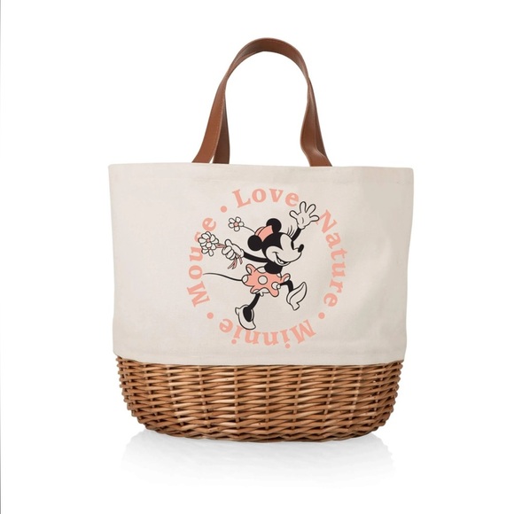 Disney Minnie Mouse Canvas Tote Picnic Basket - Picture 5 of 6